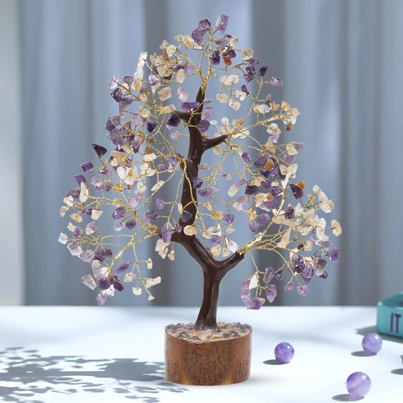 Hand Crafted Other - 🆕New Amethyst & Citrine Crystal Gemstone Tree 10-12”